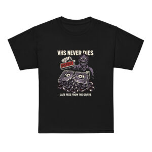 VHS NEVER DIES: Late Fees From the Grave Youth t-shirt