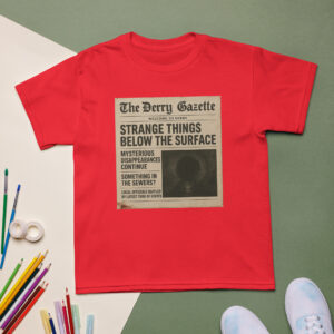 “The Derry Gazette” (Strange Things Below the Surface) Youth t-shirt