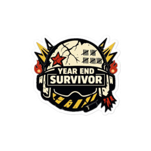 YEAR END SURVIVOR Bubble-free stickers