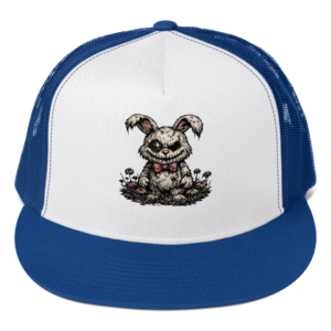 Creepy Easter Bunny — Tattered Horror Trucker Cap