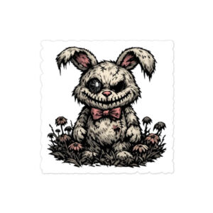Creepy Easter Bunny — Tattered Horror Bubble-free stickers