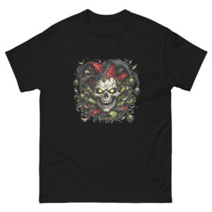 Cracked Jester Skull — Dark Carnival Horror Unisex classic tee