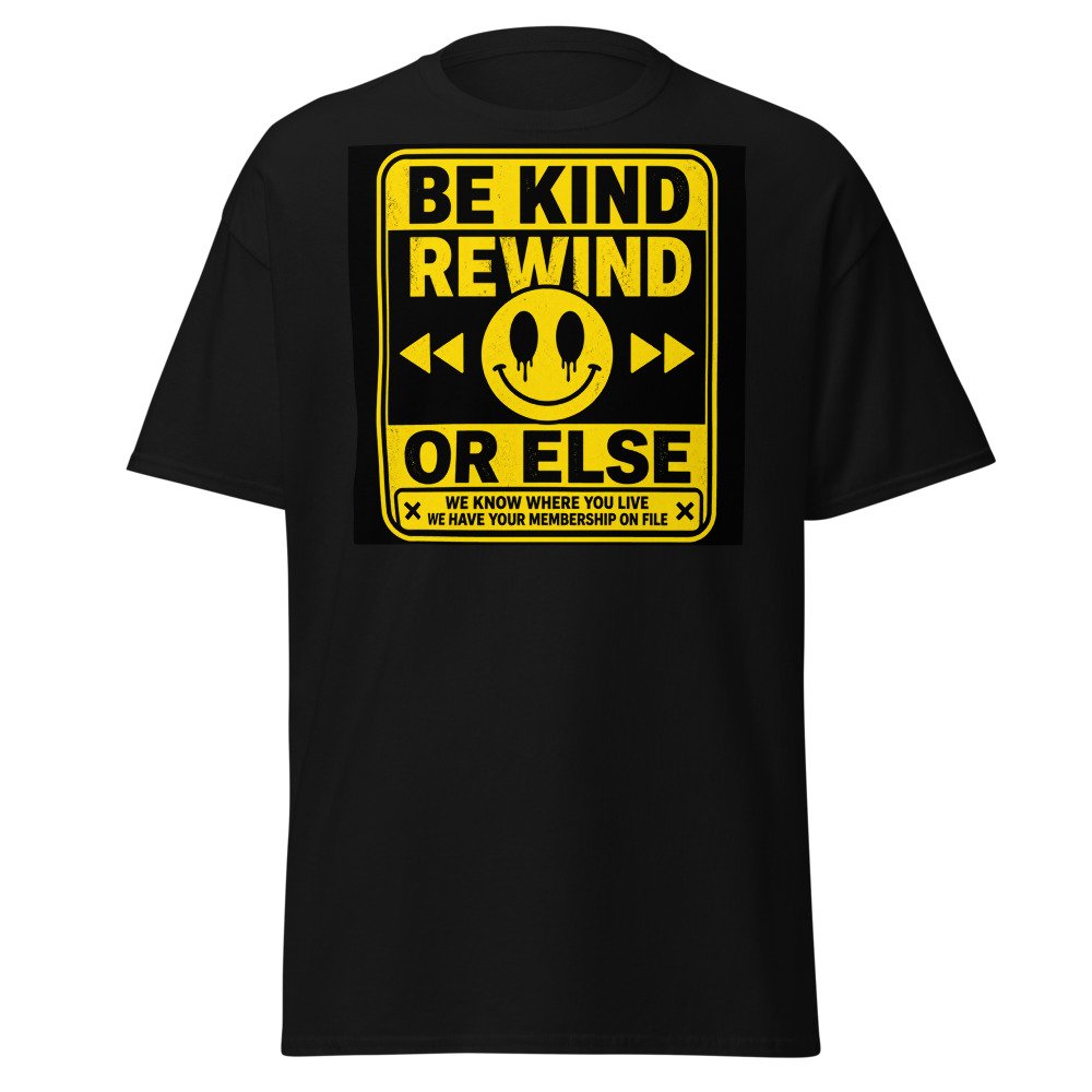 Be Kind, Rewind Forever (VHS Tape Retro Design) Unisex classic tee
