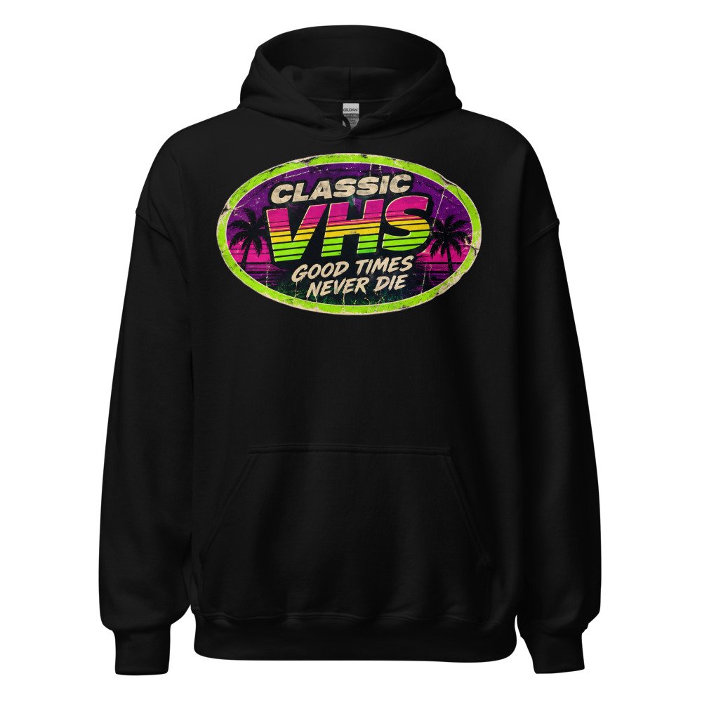Classic VHS Unisex Hoodie by Rare Plus Apparel