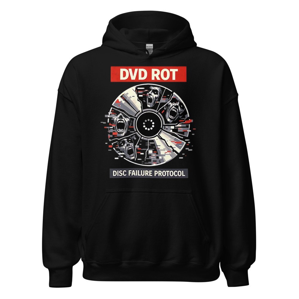 DVD ROT: Disc Failure Protocol Unisex Hoodie by Rare Plus Apparel