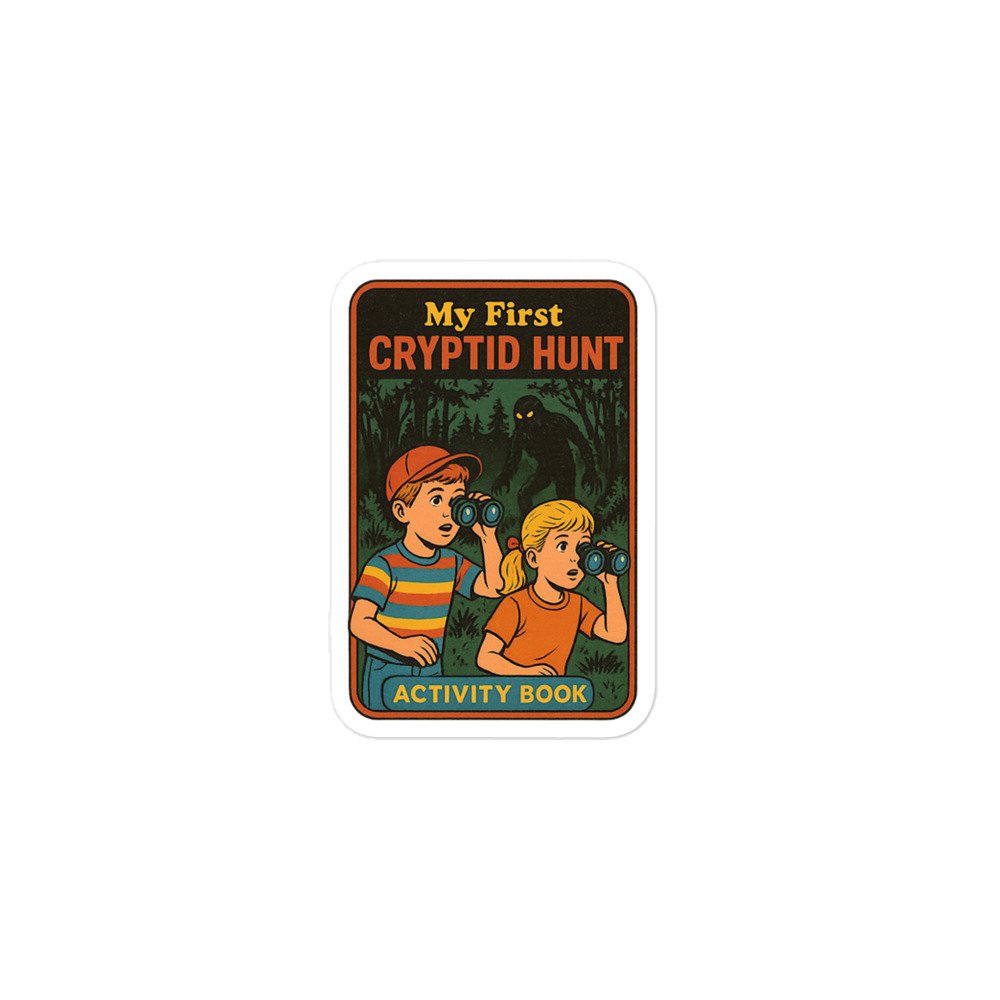My First Cryptid Hunt Bubble-free stickers by Rare Plus Apparel