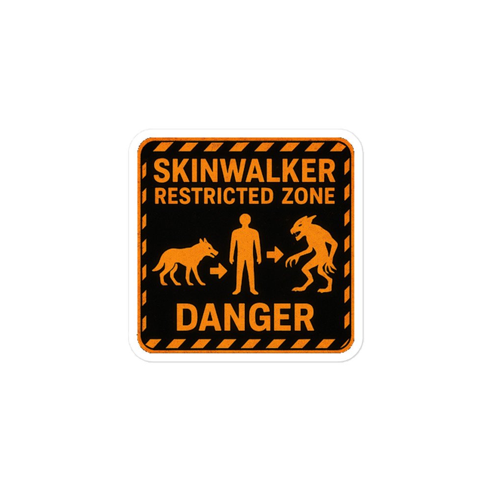 Skinwalker Restricted Zone Bubble-free stickers by Rare Plus Apparel
